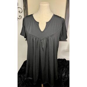 White Birch Black Blouse - Medium NWT